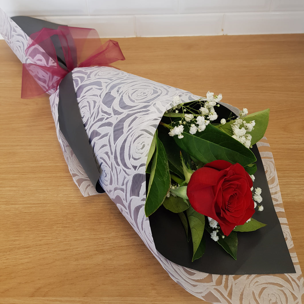 Single Wrapped rose - Gold Coast City Florist