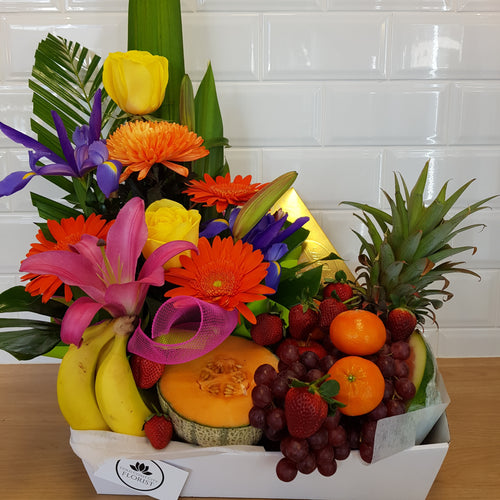 Fruit, flower and Chocolate hamper - Gold Coast City Florist