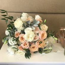 Load image into Gallery viewer, Blush pink and white wedding bouquet - Gold Coast City Florist

