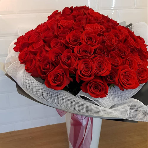 100 red rose bouquet - Gold Coast City Florist