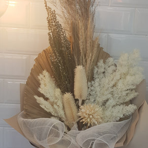 Natural tone Dried flower bouquet - Gold Coast City Florist