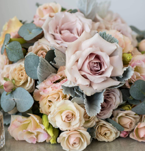 Load image into Gallery viewer, A Dusty pink and grey wedding bouquet - Gold Coast City Florist
