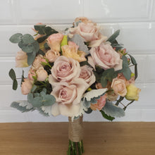 Load image into Gallery viewer, A Dusty pink and grey wedding bouquet - Gold Coast City Florist
