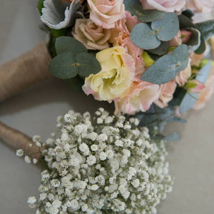 A Dusty pink and grey wedding bouquet - Gold Coast City Florist