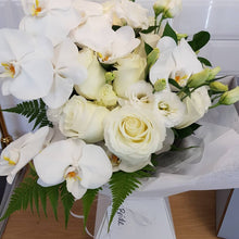Load image into Gallery viewer, Elegant phaelanopsis orchid and rose bouquet - Gold Coast City Florist
